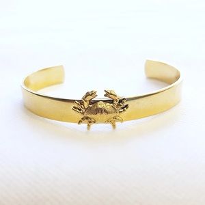 Yochi Gold Plated Crab Cuff Bracelet
